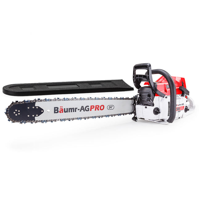 BAUMR-AG Petrol Commercial Chainsaw 24 Bar E-Start Chain Saw Top Handle Pruning.