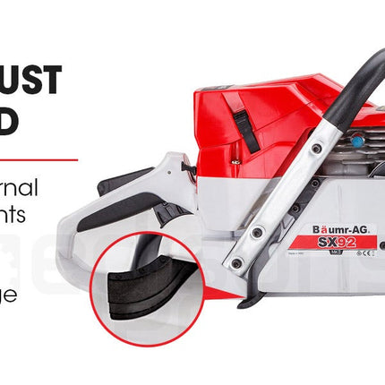 BAUMR-AG Petrol Commercial Chainsaw 24 Bar E-Start Chain Saw Top Handle Pruning.