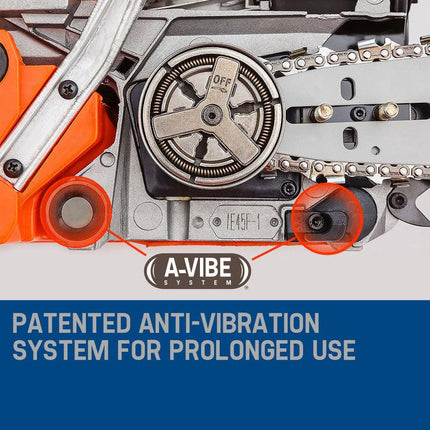 MTM Petrol Commercial Chainsaw 22 Bar E-Start Tree Pruning Chain Saw Top Handle.