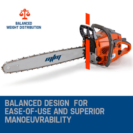 MTM Chainsaw Petrol Commercial 20 Bar E-Start Tree Pruning Chain Saw HP.
