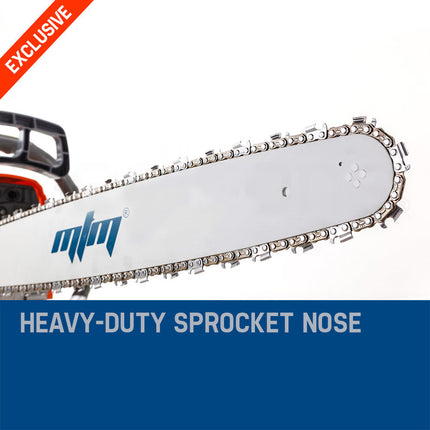 MTM Chainsaw Petrol Commercial 20 Bar E-Start Tree Pruning Chain Saw HP.