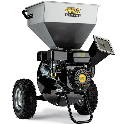 MICHIGAN 7HP 212cc Petrol Commercial Wood Chipper Shredder, Tree Mulcher - Raptor 950.