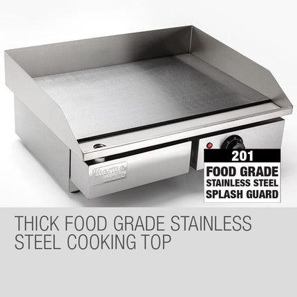 THERMOMATE Electric Griddle Grill BBQ Hot Plate Commercial Stainless Steel.