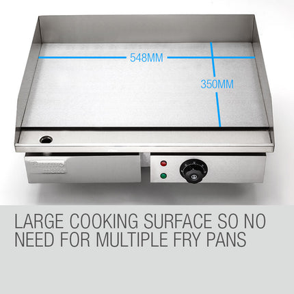 THERMOMATE Electric Griddle Grill BBQ Hot Plate Commercial Stainless Steel.