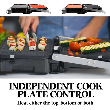 EUROCHEF EUC-CG7 Smart Multi Contact Grill Sandwich Panini Press Maker Fast Cafe Style.