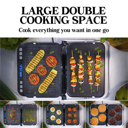 EUROCHEF EUC-CG7 Smart Multi Contact Grill Sandwich Panini Press Maker Fast Cafe Style.