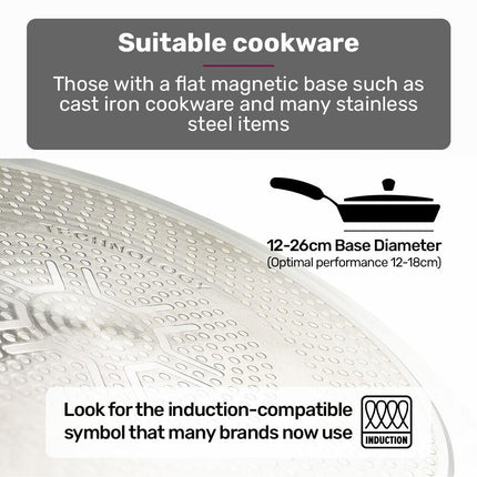 EUROCHEF Double Induction Cooktop, 9 Heat Levels, Fast Electric Portable Cooker, Touch Controls, Standard 10A Power Plug.