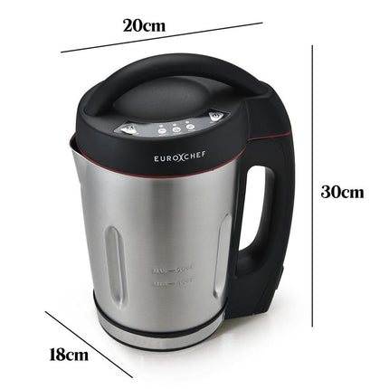 EUROCHEF Soup Maker Blender Smoothie Compact Hot Cold Stainless Steel Mixer.