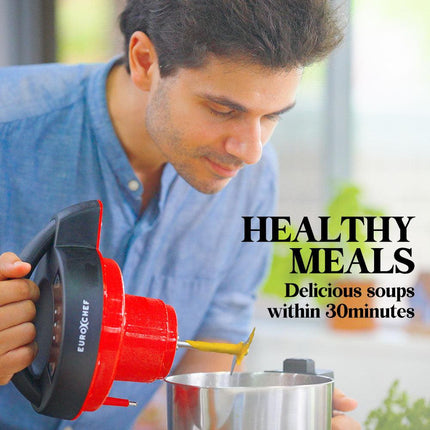 EUROCHEF Soup Maker Blender Smoothie Compact Hot Cold Stainless Steel Mixer.