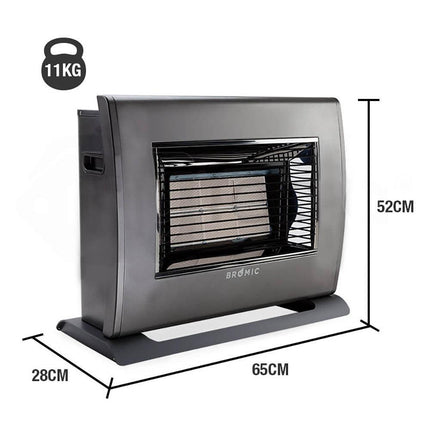 BROMIC Supaheat II Natural Gas Indoor Room Heater Portable Floor Flueless.