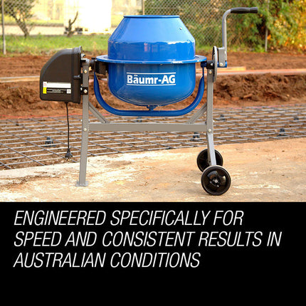 Baumr-AG 70L Portable Cement Concrete Mixer Electric Construction Sand Gravel.