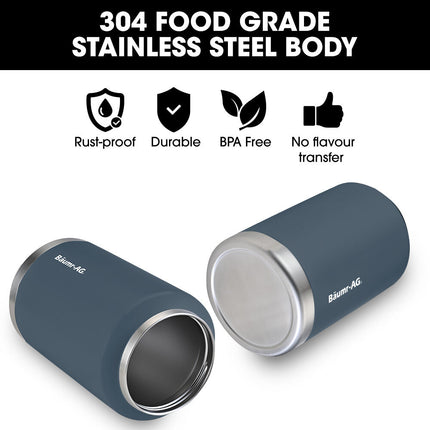 Baumr-AG 3.8L Double Wall Insulated Stainless Steel Water Bottle, Drink Jug with Handle, Blue.