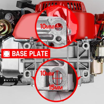 Baumr-AG 6.5HP Petrol Engine Stationary Motor OHV Horizontal Shaft Electric Start Recoil.
