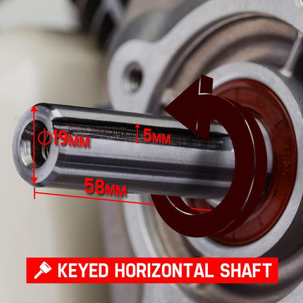 Baumr-AG 6.5HP Petrol Stationary Engine Motor 4-Stroke OHV Horizontal Shaft Recoil Start.