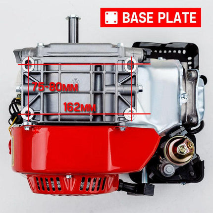 Baumr-AG 6.5HP Petrol Stationary Engine Motor 4-Stroke OHV Horizontal Shaft Recoil Start.
