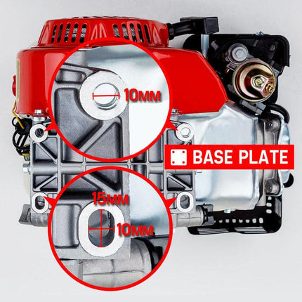 Baumr-AG 6.5HP Petrol Stationary Engine Motor 4-Stroke OHV Horizontal Shaft Recoil Start.