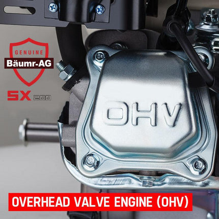 Baumr-AG 6.5HP Petrol Stationary Engine Motor 4-Stroke OHV Horizontal Shaft Recoil Start.
