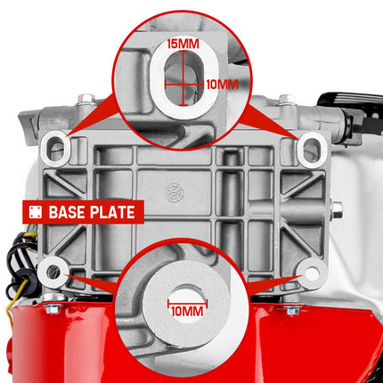 Baumr-AG 7HP Petrol Stationary Engine OHV 4-Stroke Horizontal Shaft Replacement Motor.