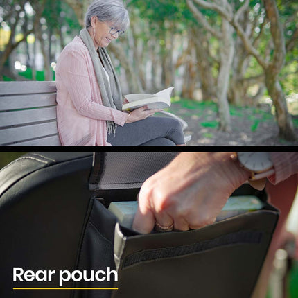EQUIPMED Electric Mobility Scooter Portable Folding for Elderly Older Adult, SmartRider Black & Blue.