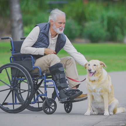 EQUIPMED 24 Inch Folding Wheelchair Lightweight Portable for Elderly and Disabled, Grey.