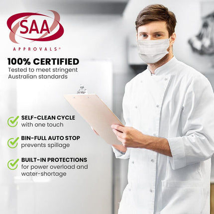 POLYCOOL Commercial Ice Maker Machine, up to 35kg/24hr, Timer & Self Cleaning Programs.