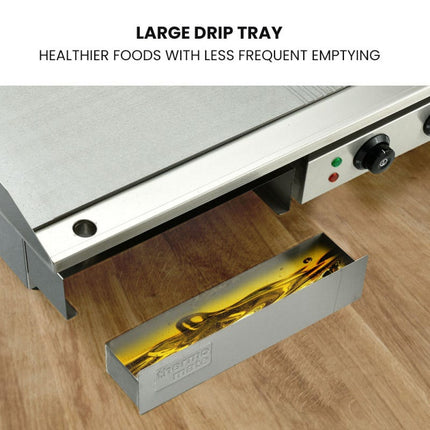THERMOMATE Commercial Electric Griddle TH-G05, 4400W 73x37cm Flat Cooking Surface.