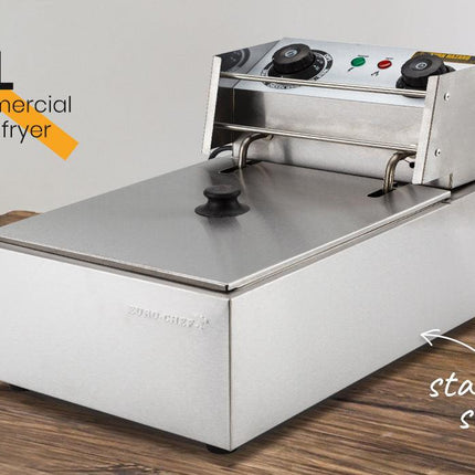 EuroChef Commercial Electric Deep Fryer Frying Basket Chip Cooker Fry Scoop.