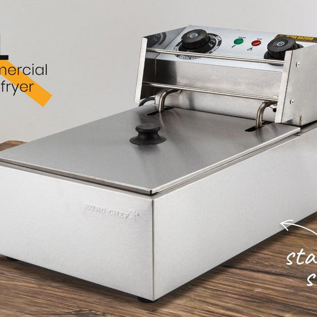 EuroChef Commercial Electric Deep Fryer Frying Basket Chip Cooker Fry Scoop.