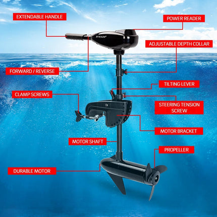 Striker 90LBS Electric Trolling Motor Inflatable Boat Outboard Fishing Marine.