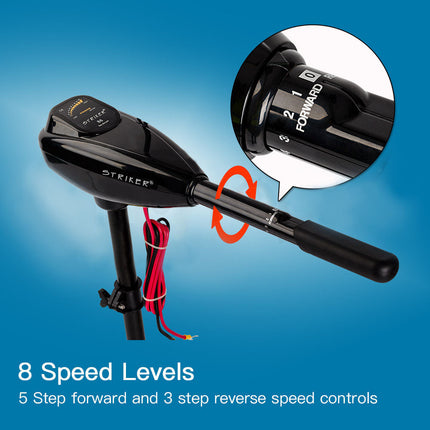 Striker 90LBS Electric Trolling Motor Inflatable Boat Outboard Fishing Marine.