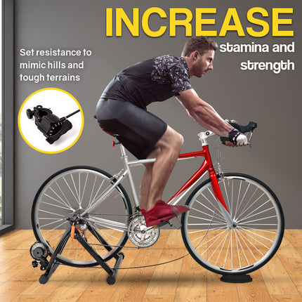 PROFLEX Indoor Bicycle Trainer - Bike Cycling Stationary Magnetic Stand Training.