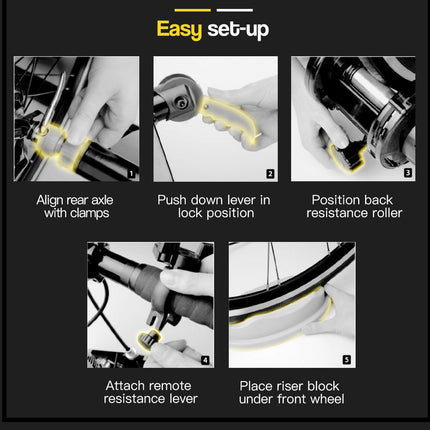 PROFLEX Indoor Bicycle Trainer - Bike Cycling Stationary Magnetic Stand Training.