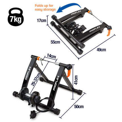 PROFLEX Indoor Bicycle Trainer - Bike Cycling Stationary Magnetic Stand Training.