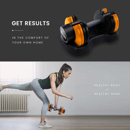 ATIVAFIT 2x Adjustable Dumbbell Set Weights Dumbbells Home Gym Interchangeable.