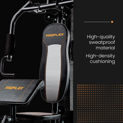 PROFLEX Multi-Station Home Gym Set with 98lbs Weight Plates- M8000.