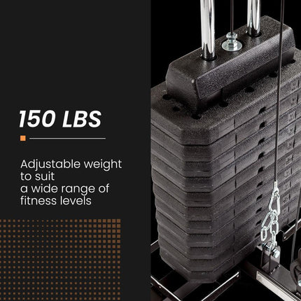PROFLEX Multi-Station Home Gym Set with 98lbs Weight Plates- M8000.