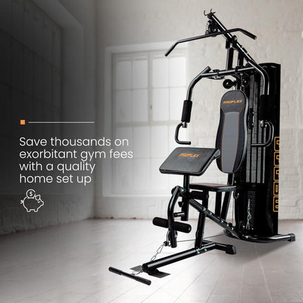 PROFLEX Multi-Station Home Gym Set with 98lbs Weight Plates- M8000.