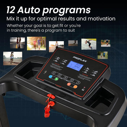 PROFLEX TRX3 Electric Treadmill, Compact Size, Foldable, USB/MP3, Pulse Sensors.
