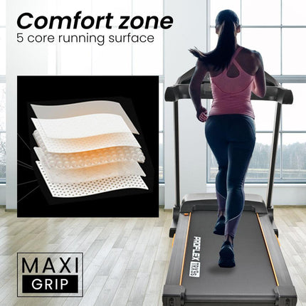 Proflex TRX9s Electric Treadmill, Large Size, 450mm Belt, 10-inch display, Foldable, Suspension, Auto Incline, WiFi, Bluetooth, Pulse Sensors.