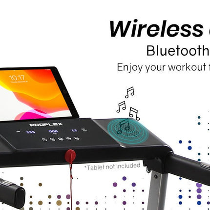 PROFLEX Treadmill Bluetooth Running Machine Foldable Compact Small Home Electric.