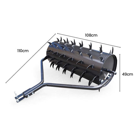 PlantCraft Tow Behind Lawn Roller Spike Aerator 36" Wide, Universal Hitch for Ride on Mower, Garden Tractor.
