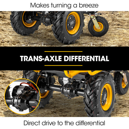 Baumr-AG 40V Battery Powered Material Handling Dumper Wheelbarrow Motorised Electric, 300kg Capacity.