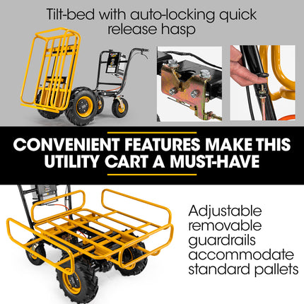 Baumr-AG 40V Battery Powered Material Handling Dumper Wheelbarrow Motorised Electric, 300kg Capacity.