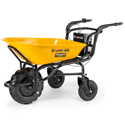 Baumr-AG 40V Battery Powered Wheelbarrow Motorised Electric, 100L Bucket Volume, 3 Wheel, 260KG, Lifting Bucket.