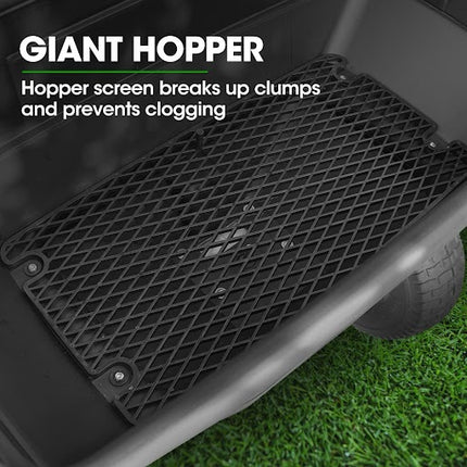 PLANTCRAFT Spreader 12V 36kg 30L Lawn Seed Fertiliser, for ATV, Ride on Mower, with Rain Cover.