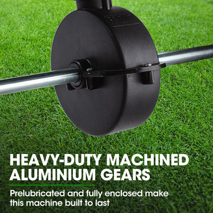 PLANTCRAFT Spreader 12V 36kg 30L Lawn Seed Fertiliser, for ATV, Ride on Mower, with Rain Cover.