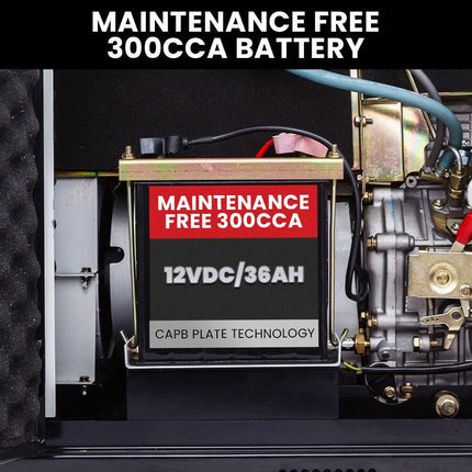 GENPOWER 8.4kW Peak 6kW Rated Commercial Diesel Generator, Electric Key Start, 6 x 15A, Single Phase.