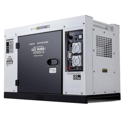 GENPOWER 8.4kW Peak 6kW Rated Commercial Diesel Generator, RCD Safety Switch, Electric Key Start, 2 x 15A, Single Phase.
