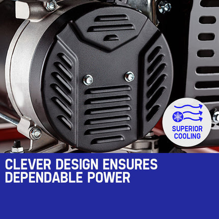 GENPOWER 4.2kW Peak 3kW Rated Generator Single-Phase Petrol - Site Portable.
