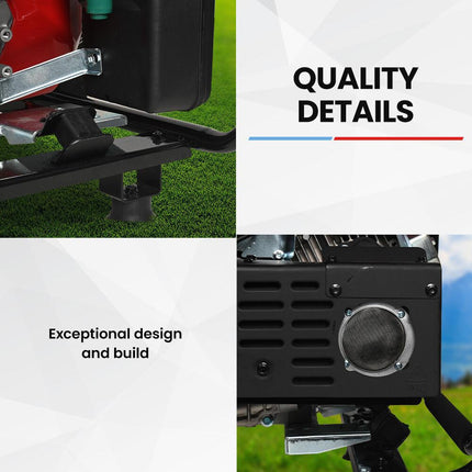 GENPOWER 6kW Peak 5kW Open Frame Inverter Generator, 3x15A, 15L Tank, Wheels, RCD, Portable, Backup.